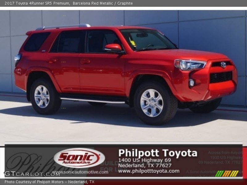 Barcelona Red Metallic / Graphite 2017 Toyota 4Runner SR5 Premium