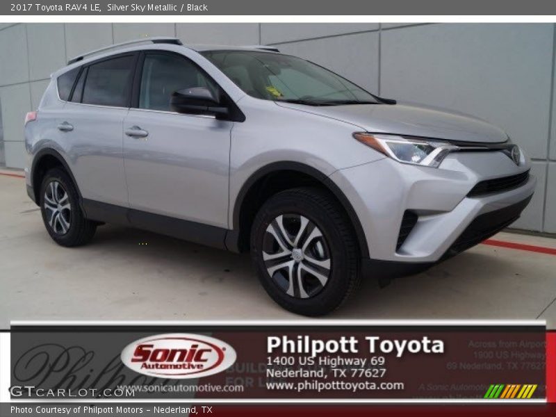 Silver Sky Metallic / Black 2017 Toyota RAV4 LE