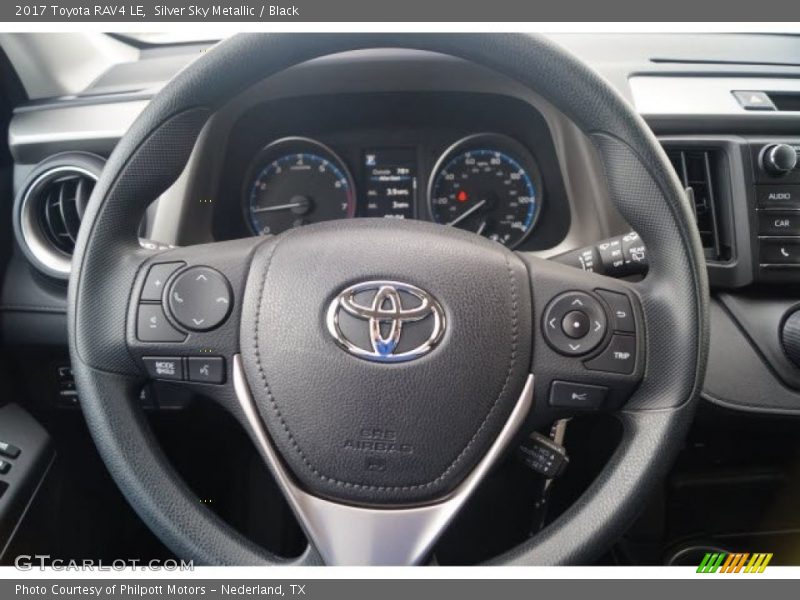 Silver Sky Metallic / Black 2017 Toyota RAV4 LE