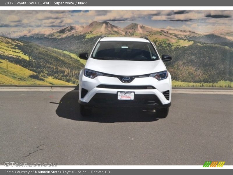 Super White / Black 2017 Toyota RAV4 LE AWD