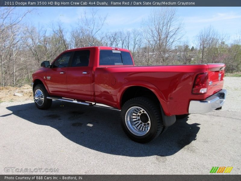 Flame Red / Dark Slate Gray/Medium Graystone 2011 Dodge Ram 3500 HD Big Horn Crew Cab 4x4 Dually