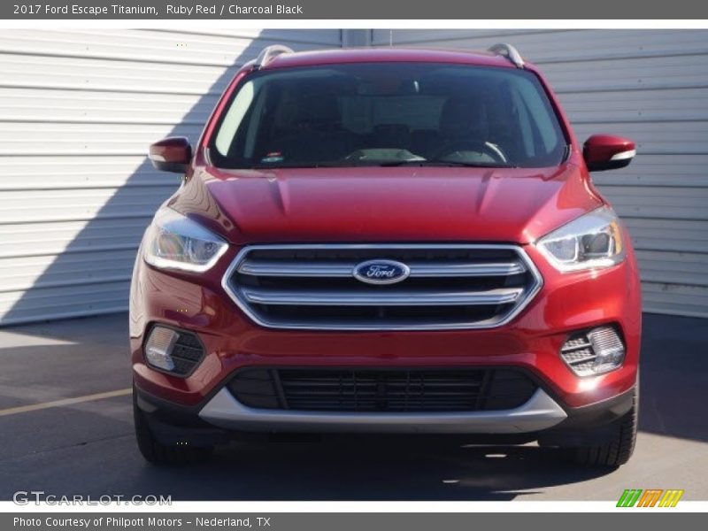 Ruby Red / Charcoal Black 2017 Ford Escape Titanium
