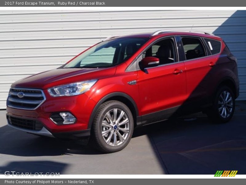 Ruby Red / Charcoal Black 2017 Ford Escape Titanium