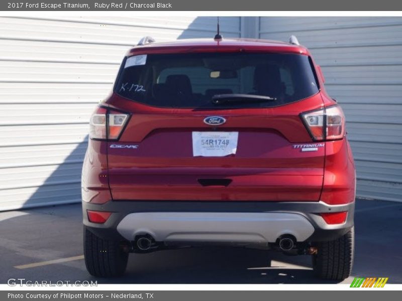Ruby Red / Charcoal Black 2017 Ford Escape Titanium
