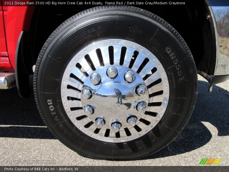 Flame Red / Dark Slate Gray/Medium Graystone 2011 Dodge Ram 3500 HD Big Horn Crew Cab 4x4 Dually