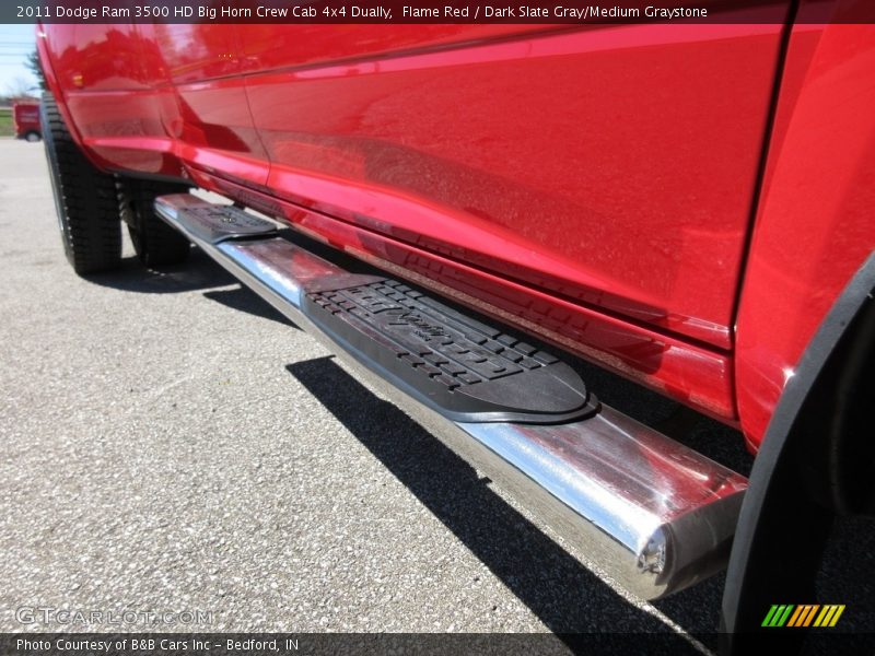 Flame Red / Dark Slate Gray/Medium Graystone 2011 Dodge Ram 3500 HD Big Horn Crew Cab 4x4 Dually