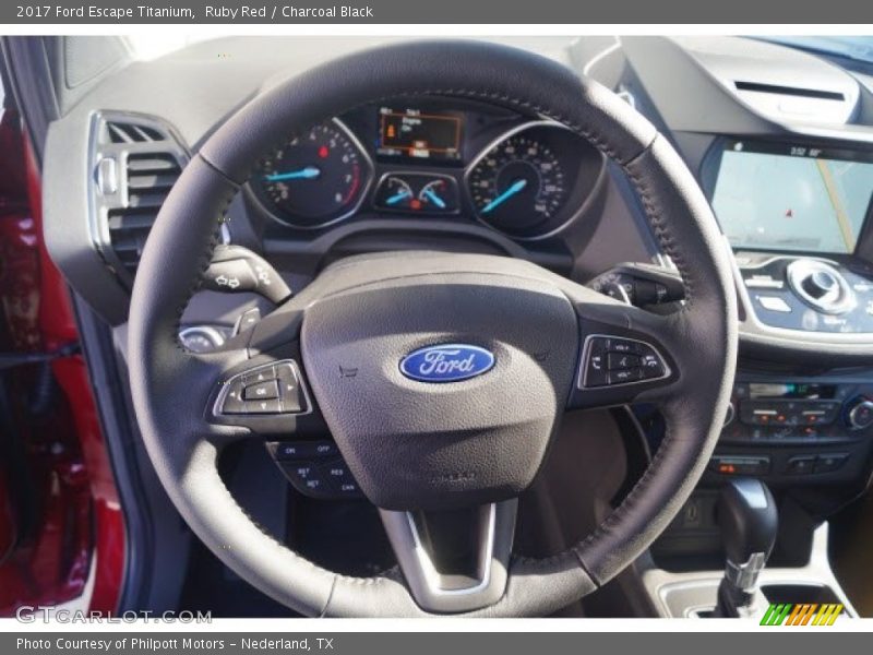 Ruby Red / Charcoal Black 2017 Ford Escape Titanium