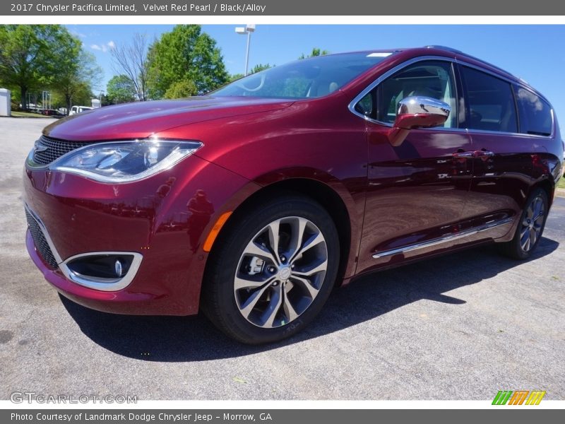 Velvet Red Pearl / Black/Alloy 2017 Chrysler Pacifica Limited