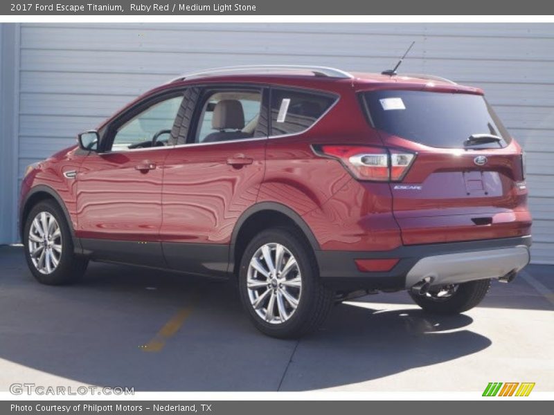 Ruby Red / Medium Light Stone 2017 Ford Escape Titanium
