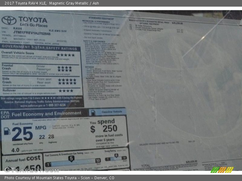 Magnetic Gray Metallic / Ash 2017 Toyota RAV4 XLE