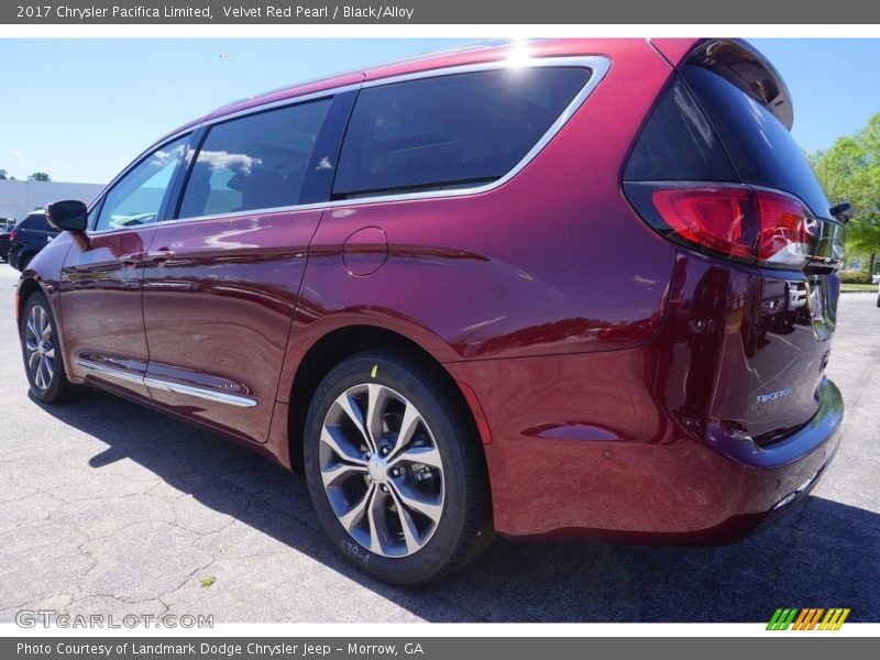 Velvet Red Pearl / Black/Alloy 2017 Chrysler Pacifica Limited