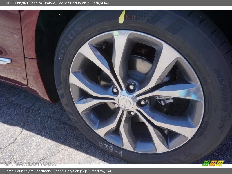 Velvet Red Pearl / Black/Alloy 2017 Chrysler Pacifica Limited