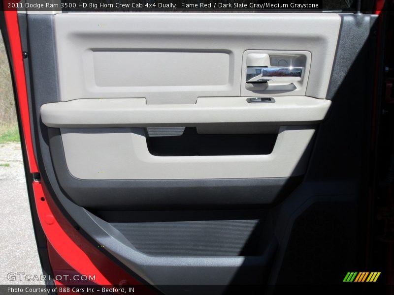 Flame Red / Dark Slate Gray/Medium Graystone 2011 Dodge Ram 3500 HD Big Horn Crew Cab 4x4 Dually