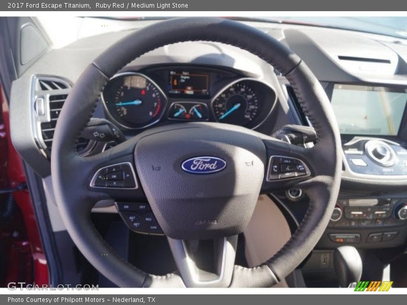 Ruby Red / Medium Light Stone 2017 Ford Escape Titanium