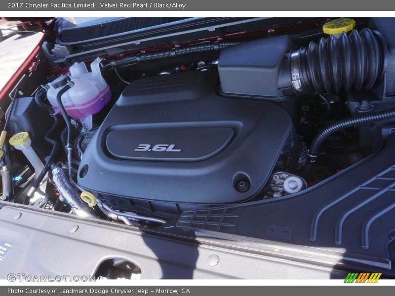 Velvet Red Pearl / Black/Alloy 2017 Chrysler Pacifica Limited