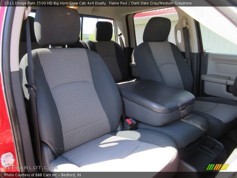 Flame Red / Dark Slate Gray/Medium Graystone 2011 Dodge Ram 3500 HD Big Horn Crew Cab 4x4 Dually