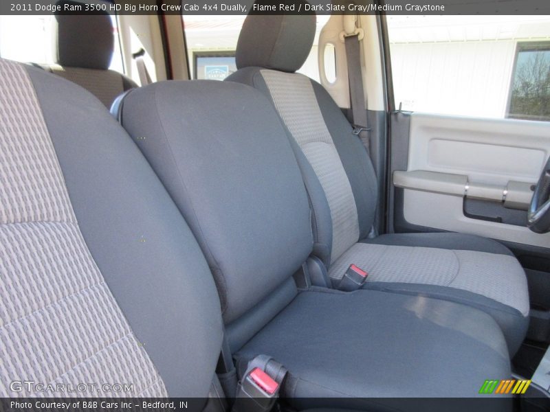 Flame Red / Dark Slate Gray/Medium Graystone 2011 Dodge Ram 3500 HD Big Horn Crew Cab 4x4 Dually
