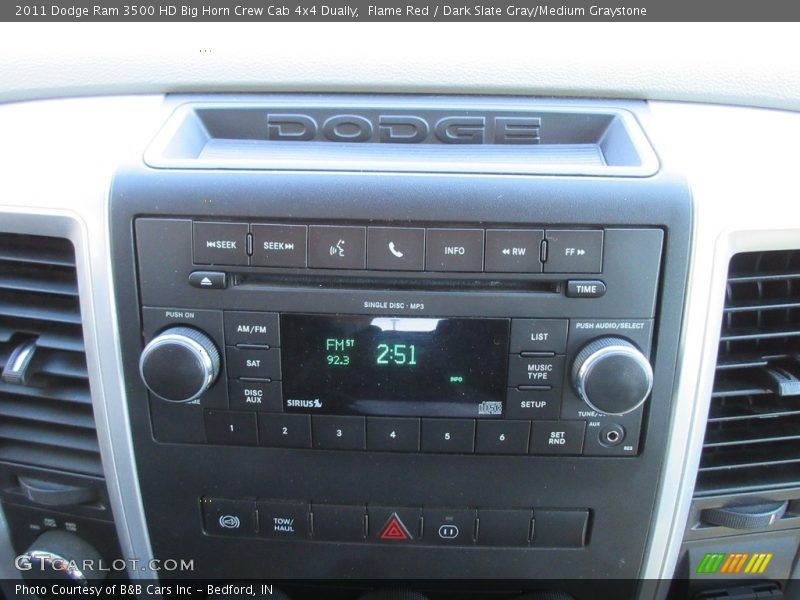 Flame Red / Dark Slate Gray/Medium Graystone 2011 Dodge Ram 3500 HD Big Horn Crew Cab 4x4 Dually