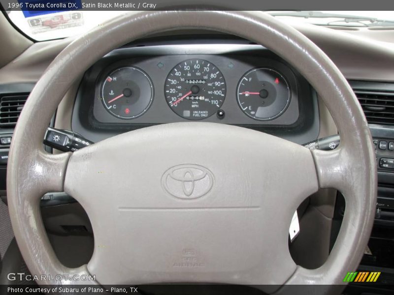 Satin Black Metallic / Gray 1996 Toyota Corolla DX