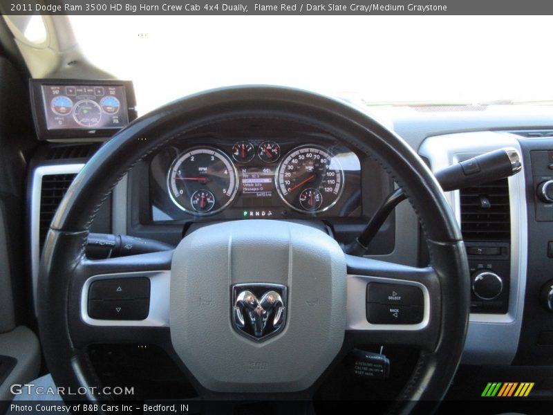 Flame Red / Dark Slate Gray/Medium Graystone 2011 Dodge Ram 3500 HD Big Horn Crew Cab 4x4 Dually