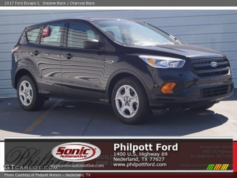 Shadow Black / Charcoal Black 2017 Ford Escape S