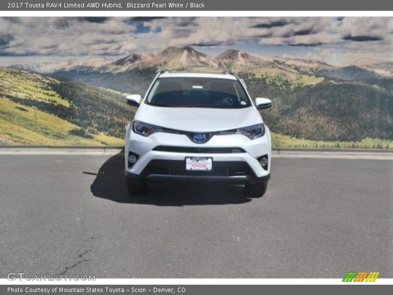 Blizzard Pearl White / Black 2017 Toyota RAV4 Limited AWD Hybrid