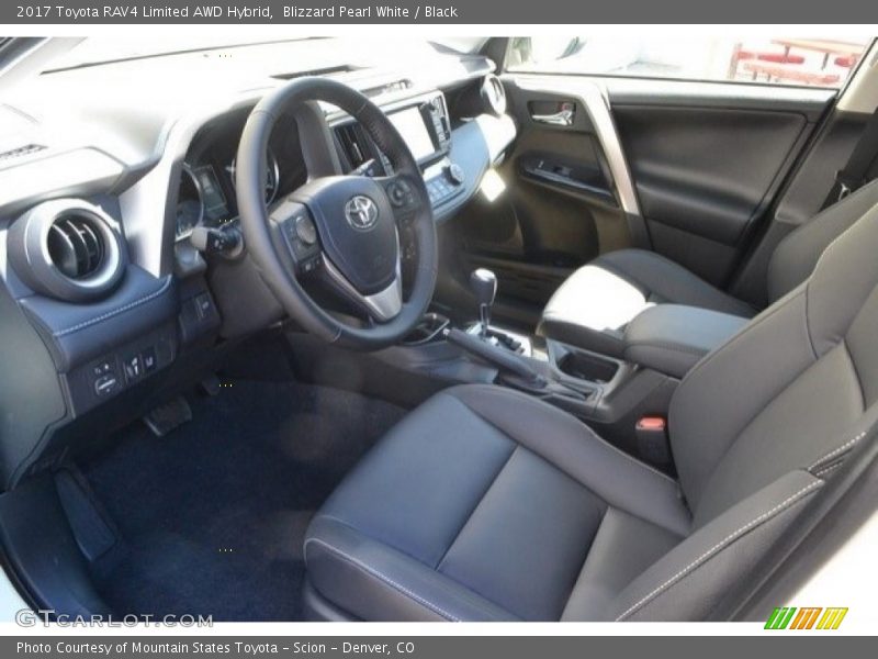 Blizzard Pearl White / Black 2017 Toyota RAV4 Limited AWD Hybrid