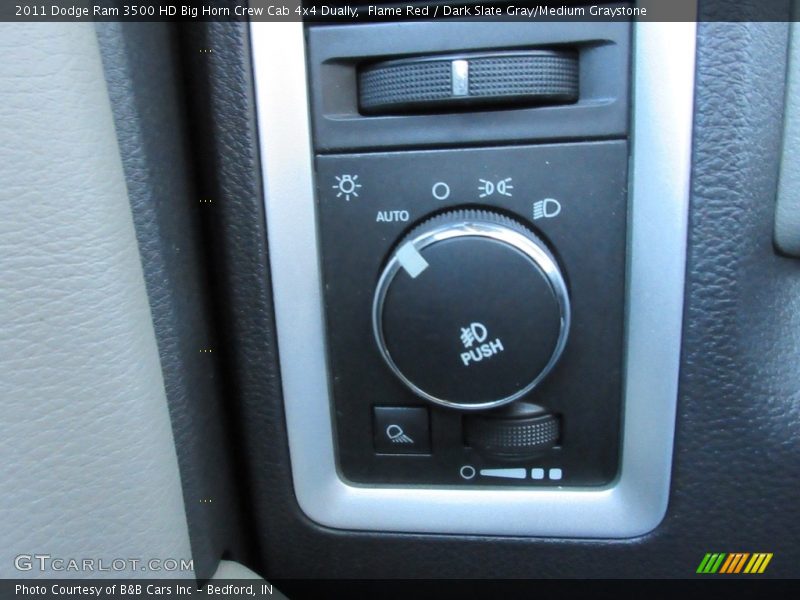 Flame Red / Dark Slate Gray/Medium Graystone 2011 Dodge Ram 3500 HD Big Horn Crew Cab 4x4 Dually