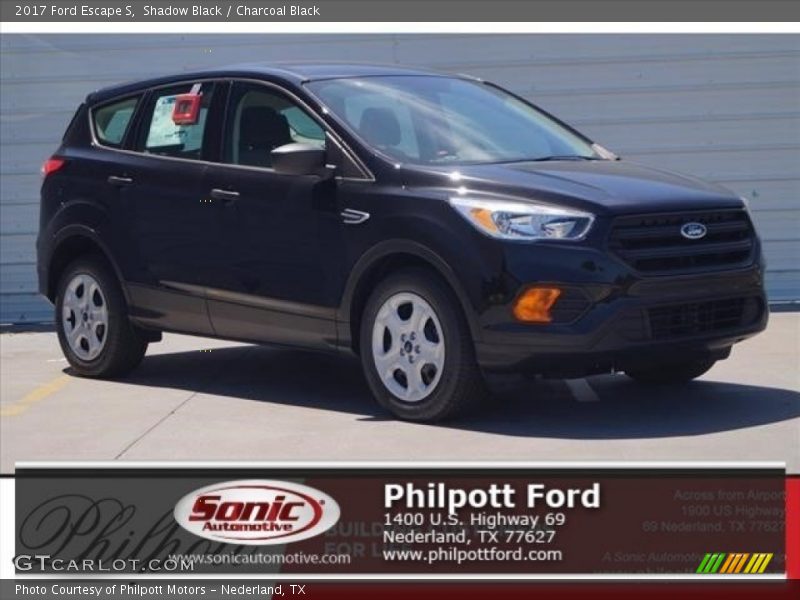 Shadow Black / Charcoal Black 2017 Ford Escape S