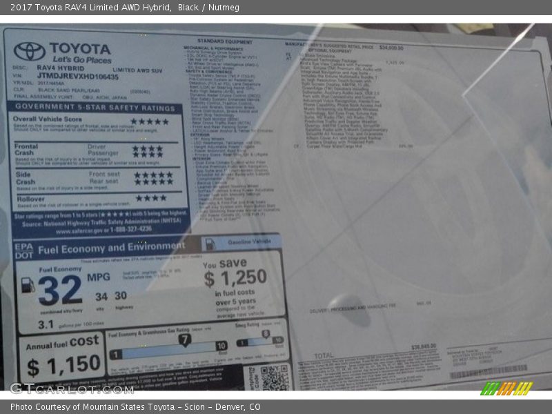 Black / Nutmeg 2017 Toyota RAV4 Limited AWD Hybrid