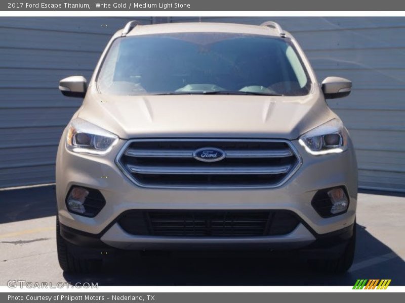 White Gold / Medium Light Stone 2017 Ford Escape Titanium