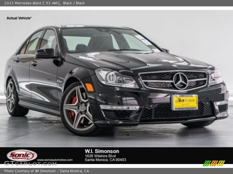 Black / Black 2013 Mercedes-Benz C 63 AMG