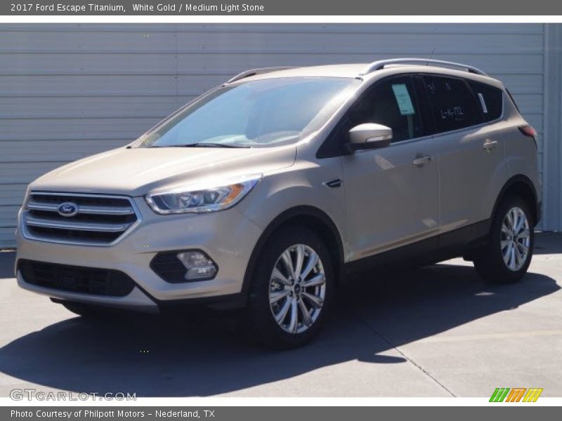 White Gold / Medium Light Stone 2017 Ford Escape Titanium
