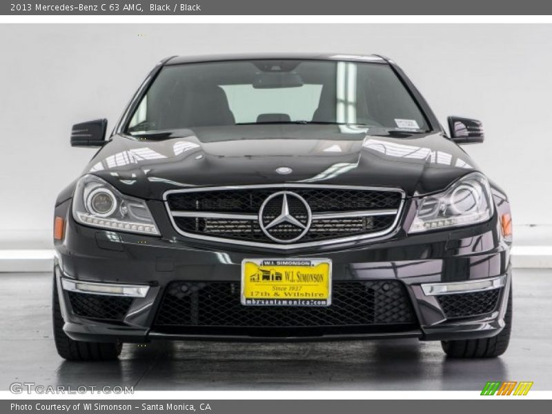 Black / Black 2013 Mercedes-Benz C 63 AMG