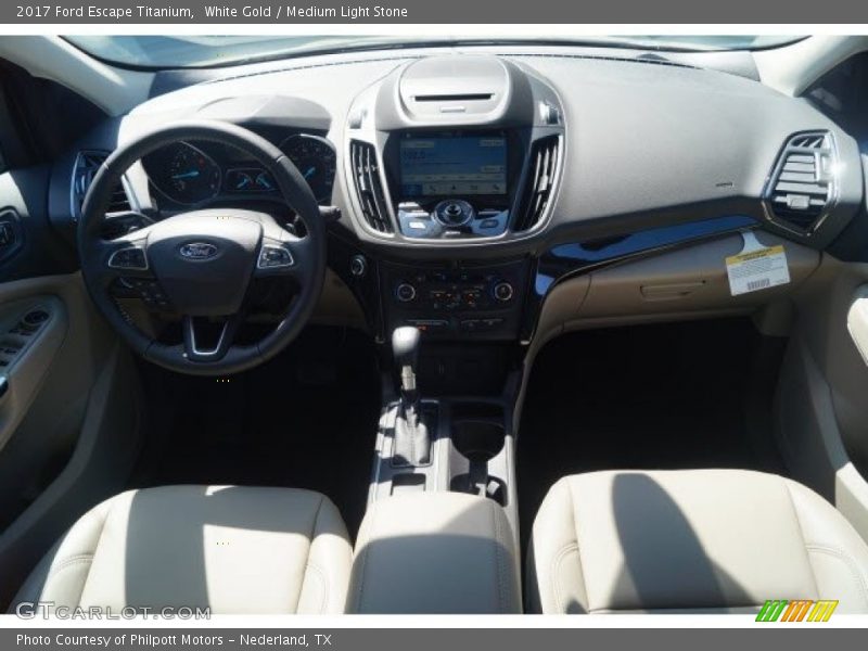 White Gold / Medium Light Stone 2017 Ford Escape Titanium