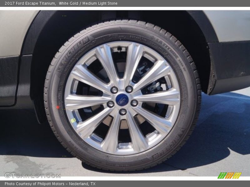 White Gold / Medium Light Stone 2017 Ford Escape Titanium