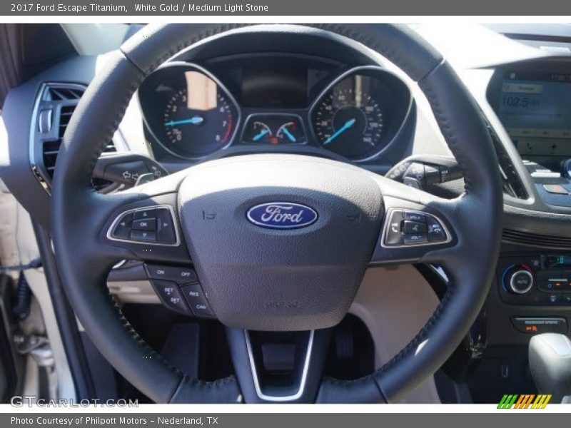 White Gold / Medium Light Stone 2017 Ford Escape Titanium