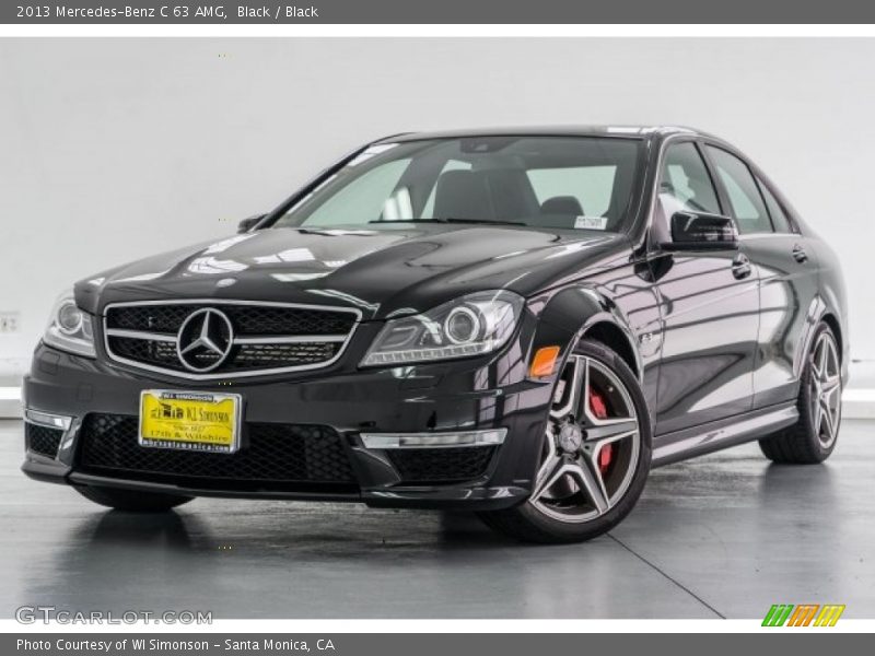 Black / Black 2013 Mercedes-Benz C 63 AMG