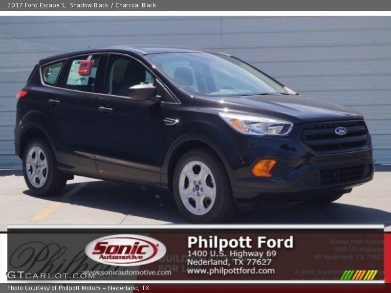 Shadow Black / Charcoal Black 2017 Ford Escape S