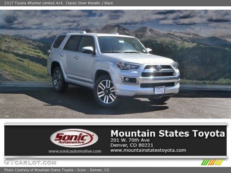 Classic Silver Metallic / Black 2017 Toyota 4Runner Limited 4x4