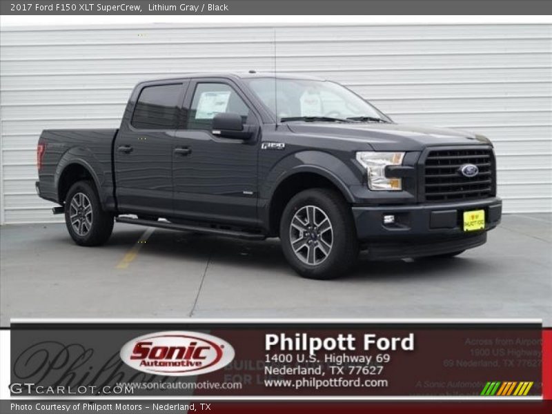 Lithium Gray / Black 2017 Ford F150 XLT SuperCrew