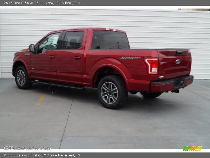 Ruby Red / Black 2017 Ford F150 XLT SuperCrew