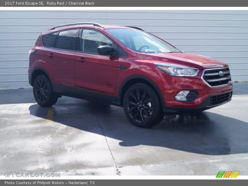 Ruby Red / Charcoal Black 2017 Ford Escape SE