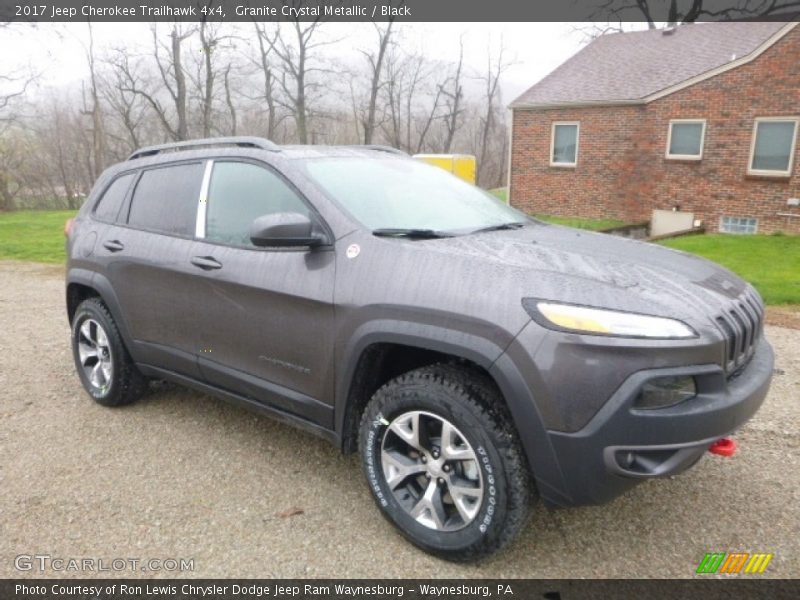 Granite Crystal Metallic / Black 2017 Jeep Cherokee Trailhawk 4x4