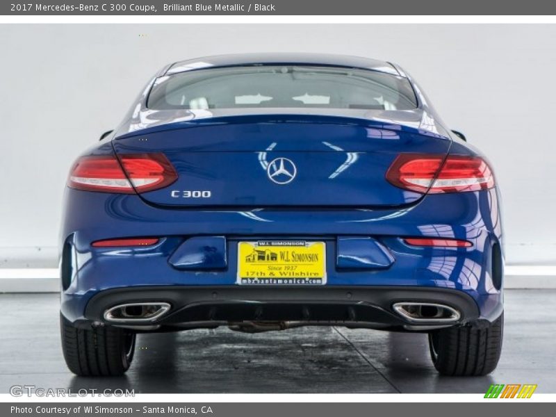 Brilliant Blue Metallic / Black 2017 Mercedes-Benz C 300 Coupe