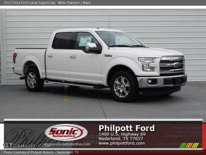White Platinum / Black 2017 Ford F150 Lariat SuperCrew
