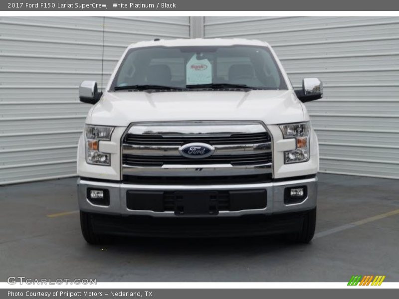 White Platinum / Black 2017 Ford F150 Lariat SuperCrew