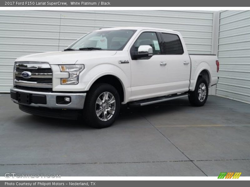 White Platinum / Black 2017 Ford F150 Lariat SuperCrew