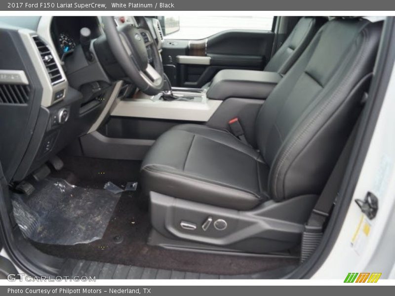 White Platinum / Black 2017 Ford F150 Lariat SuperCrew