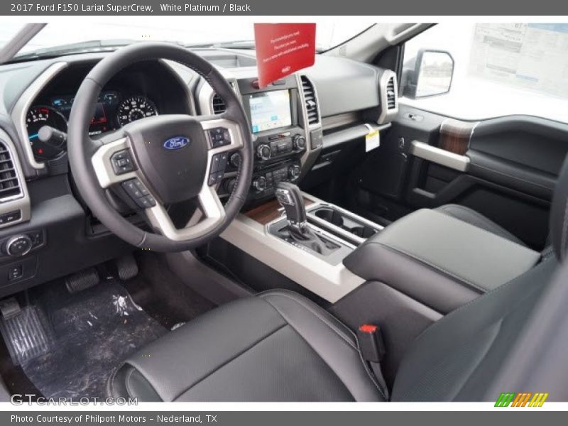 White Platinum / Black 2017 Ford F150 Lariat SuperCrew